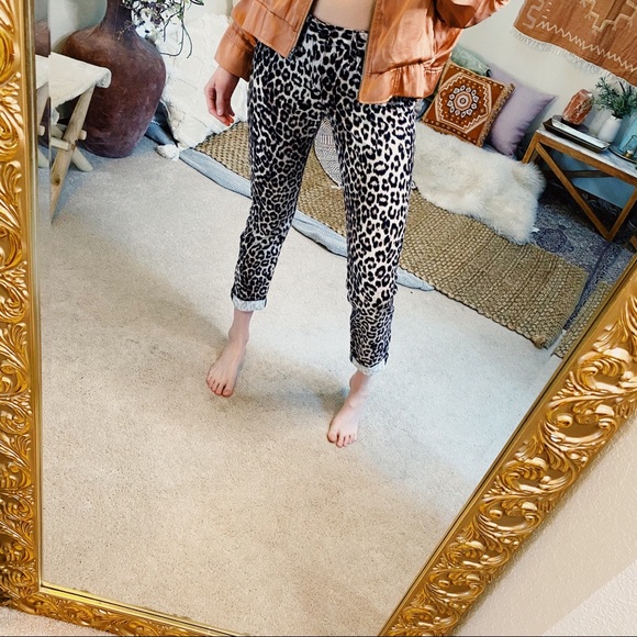 Y2K boyfriend fit leopard cheetah jeans - Picture 13 of 16